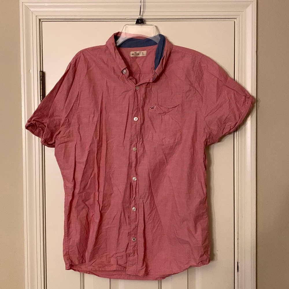 Hollister Men’s Short Sleeve Button Down Shirt XL